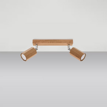 Zeke 2 Ceiling Light in Oak