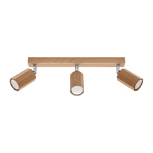 Zeke 3 Ceiling Light in Oak