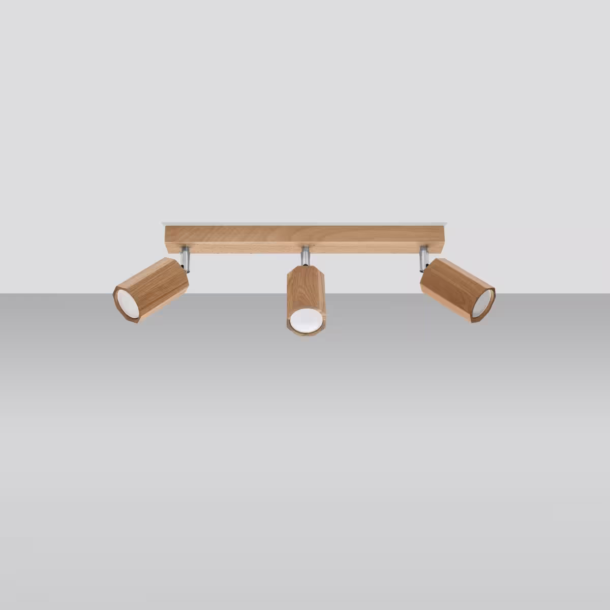Zeke 3 Ceiling Light in Oak