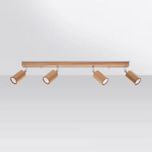 Zeke 4 Ceiling Light in Oak