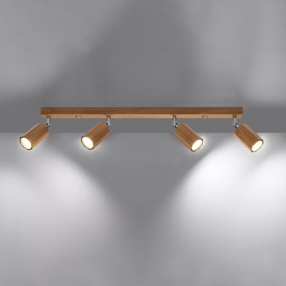 Zeke 4 Ceiling Light in Oak