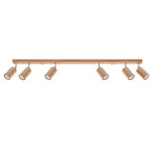 Zeke 6 Ceiling Light in Oak