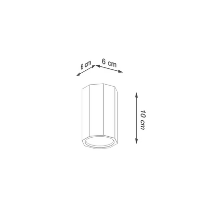Zeke 10 Ceiling Light in Oak