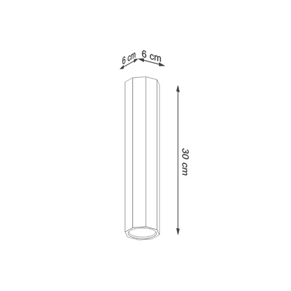Zeke 30 Ceiling Light in Oak