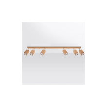 Keke 6 Ceiling Light in Oak