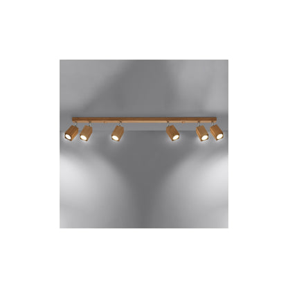 Keke 6 Ceiling Light in Oak
