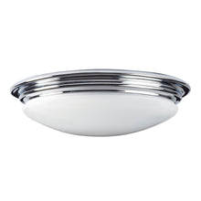 Brompton 1-Light Flush Mount Polished Chrome with White Glass
