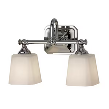 Concord Double Above Mirror Light Polished Chrome with Cut Corner Detail