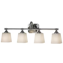 Concord 4-Light Opal Glass Wall Lamp with Cut Corner Detail