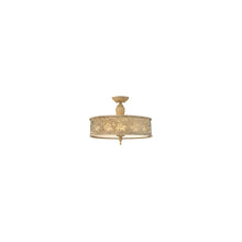 Carabel 3-Light Large Semi-Flush Champagne