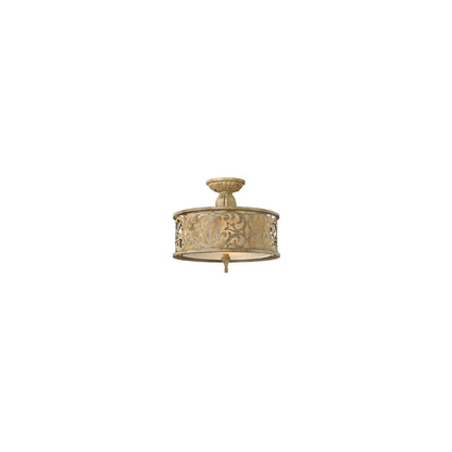 Carabel 3-Light Large Semi-Flush Champagne