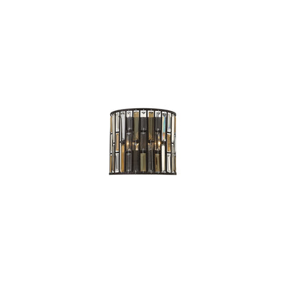 Gemma Two-Light Wall Bracket with Stunning Rectangular Prisms