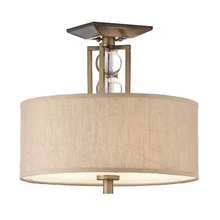 Celestial 3-Light Semi-Flush Bronze