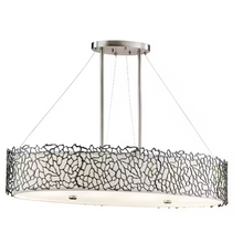 Silver Coral Oval Island Light