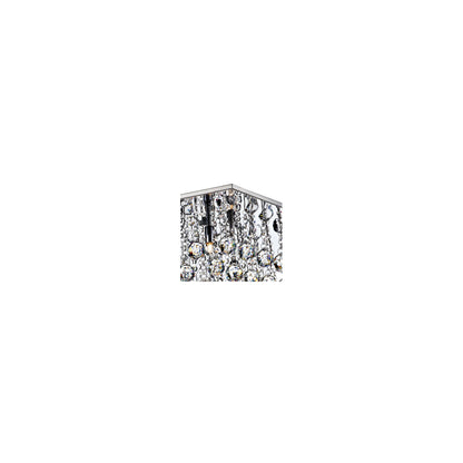 Abacus Eight-Light Crystal Flush Mount