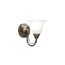 Boston Single Wall Bracket Antique Brass with Opal Glass