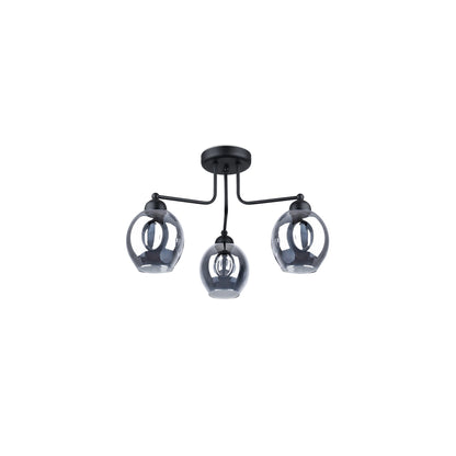 Fillan 3 Chandelier in Black
