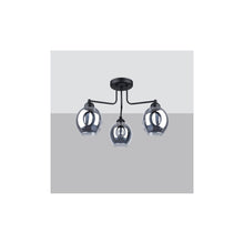 Fillan 3 Chandelier in Black