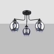 Fillan 3 Chandelier in Black