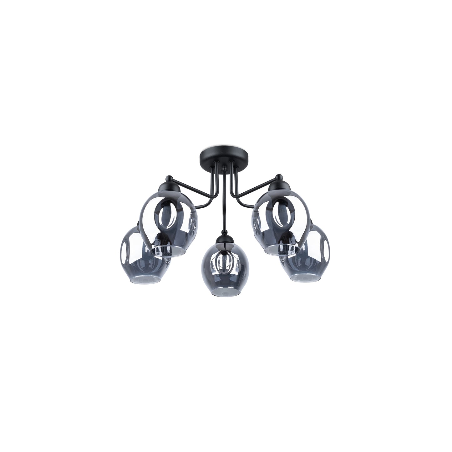 Fillan 5 Chandelier in Black