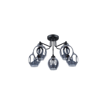 Fillan 5 Chandelier in Black
