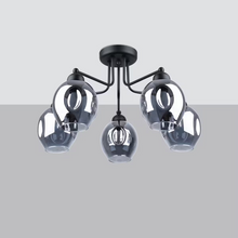 Fillan 5 Chandelier in Black