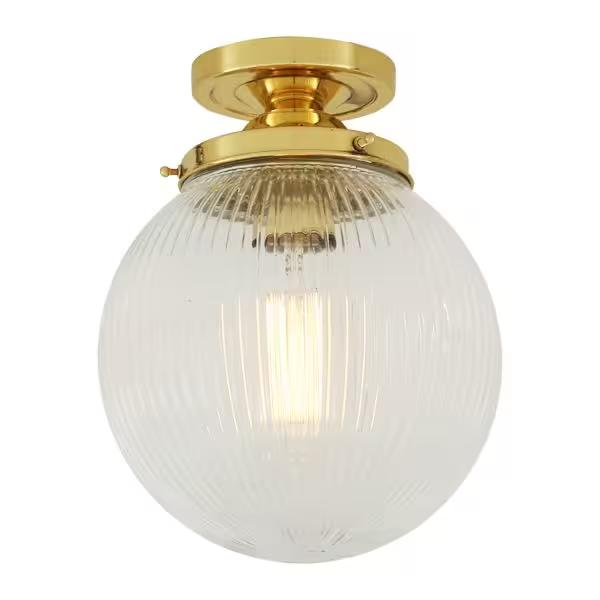 Stanley 20cm Holophane Globe Ceiling Fitting