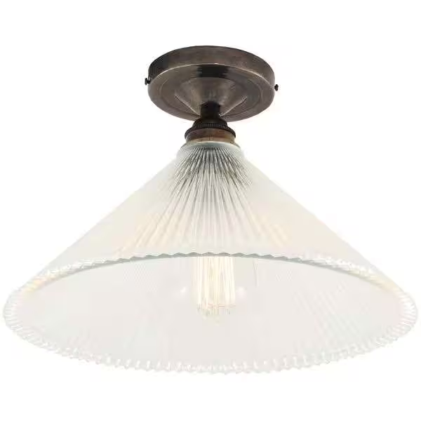 Hanoi Vintage Holophane Flush Ceiling Fitting