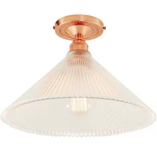 Hanoi Vintage Holophane Flush Ceiling Fitting