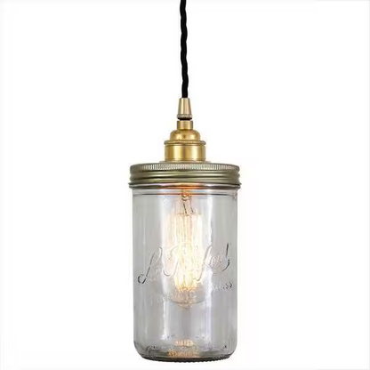 Jam Jar 140mm Clear Glass Pendant
