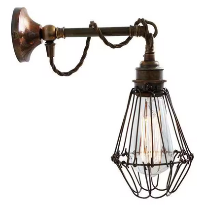 Edom Industrial Cage Wall Light