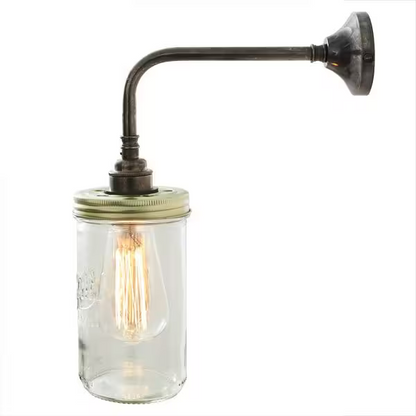 Jam Jar Industrial Wall Light