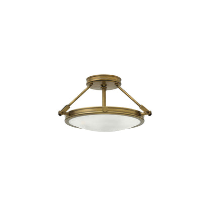 Collier Semi Flush Heritage Brass