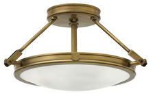 Collier Semi Flush Heritage Brass