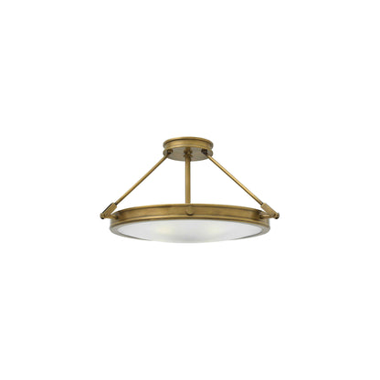 Collier Semi Flush Heritage Brass
