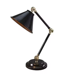 Provence One-Light Element Mini Desk Lamp with Metallic Highlight