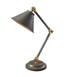Provence One-Light Element Mini Desk Lamp with Metallic Highlight
