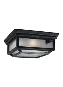 Shepherd 2lt Flush Mount Dark Weathered Zinc