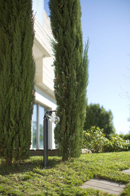 Sherlock Clear Glass Bollard with Extruded Aluminium Profile