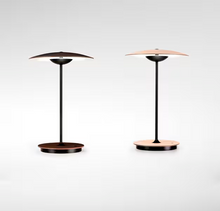 Ginger 20M Portable LED Table Lamp with Lacquered Black Matt Metal Stem