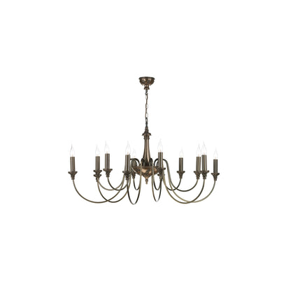 Bailey 12-Light Chandelier with Intricate detailing & Antique Cream Finish