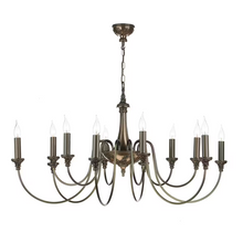 Bailey 12-Light Chandelier with Intricate detailing & Antique Cream Finish
