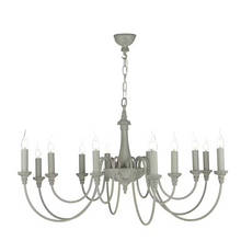 Bailey 12-Light Chandelier with Intricate detailing & Antique Cream Finish