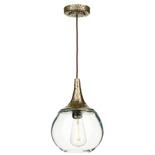 Teardrop Single Stylish Glass Pendant with Textured Resin Detailing