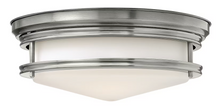 Hadley Three-Light Flush Mount with Retro-Styled Etched Opal Glass Shade