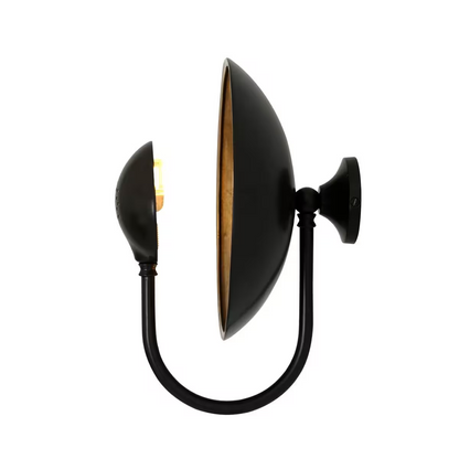 Orebro Industrial Matt Black Wall Light