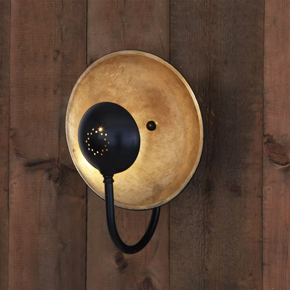 Orebro Industrial Matt Black Wall Light