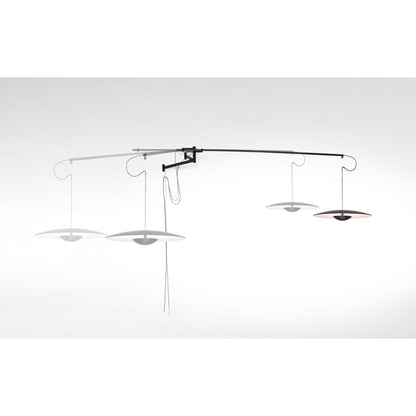 Ginger A XL 42 Recessed Canopy Extra-Large LED Wall Light with Aluminum Dissipater and Metal Stem