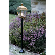 Place Des Vosges 1 Tradition Small Clear Glass Lamp Post with Minimalist lines style lantern