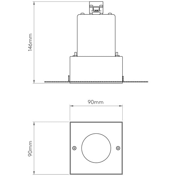 Astro Trimless Square Recessed Downlight